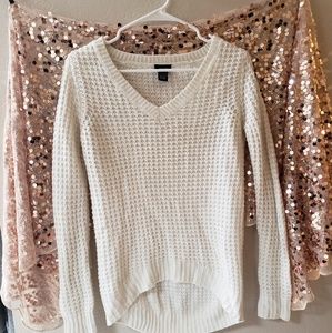 RUE21 Off White Eyelet Sweater